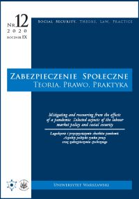 					Pokaż  Nr 12 (2020): Mitigating and recovering from the effects of a pandemic. Selected aspects of the labour market policy and social securit
				