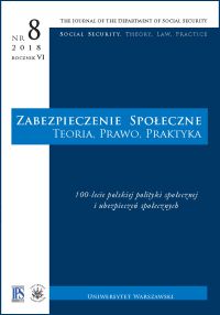 					View No. 8 (2018): 100-lecie polskiej polityki społecznej  i ubezpieczeń społecznych
				